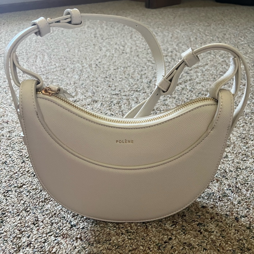 Cream colored hobo purse